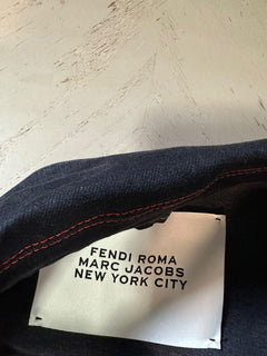 NWT $1980 Fendi Men’s Denim Jacket Black 44 US/54 Ita FW0428
