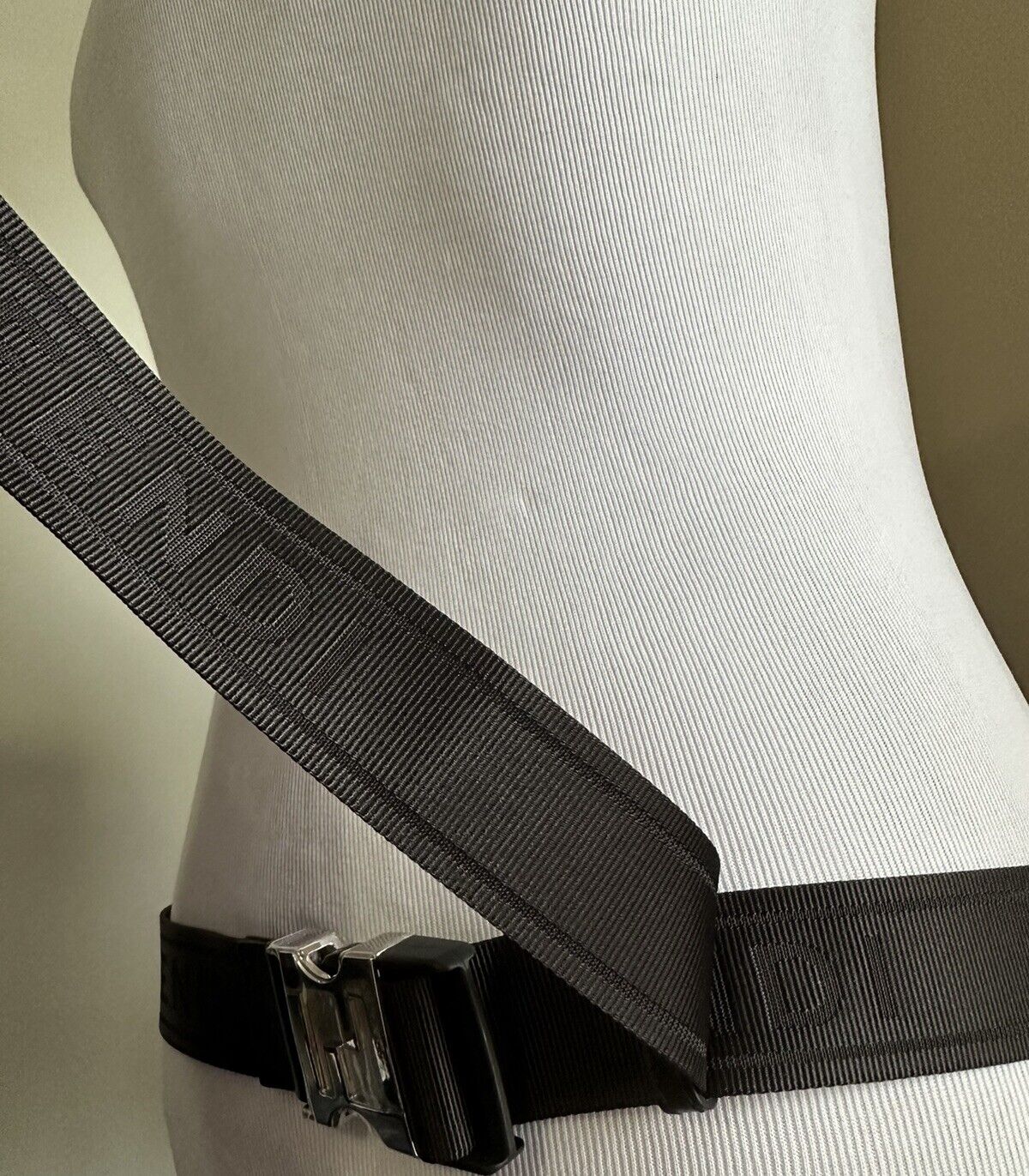 New $1350 Fendi Canvas/Leather Belt Bag Color Black/Gray One Size 7VA562