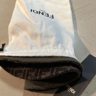 NWT $790 Fendi Classic Wool FF Коричневая панама с логотипом FXQ901