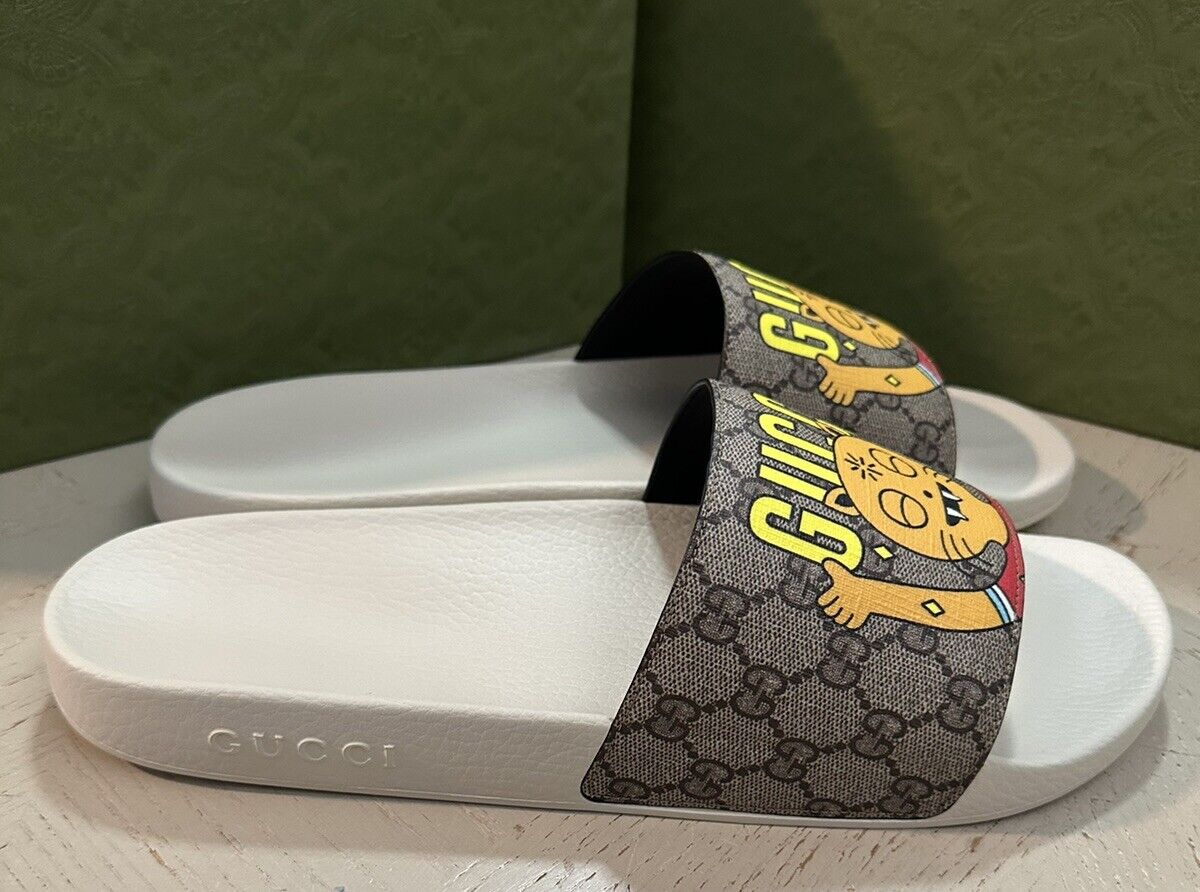 NIB Gucci Mens GG Logo Sandal Shoes Beige 15 US/14 UK