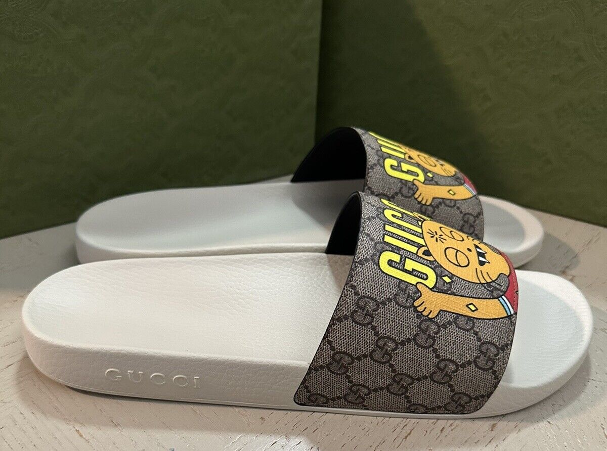 NIB Gucci Herren GG Logo Sandalenschuhe Beige 15 US/14 UK