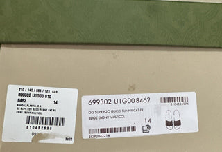 Мужские сандалии NIB Gucci с логотипом GG, бежевые, 15, США/14, Великобритания