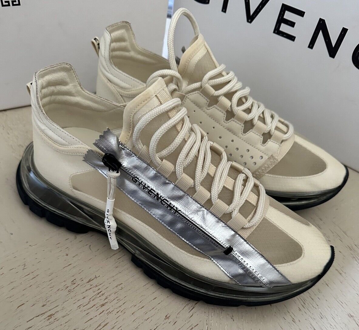 NIB Givenchy Women  Sneakers Shoes Off White 10 US/40 Eu Italy