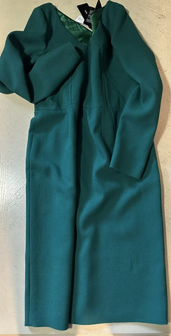 New $2645 DOLCE&GABBANA Hunter Virgin Wool Blend Sheath Midi Dress Green 52/18