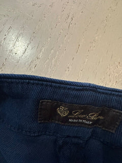 New $725 Loro Piana Derrien Cotton Blend Casual Pants DK Blue 38/4 Italy