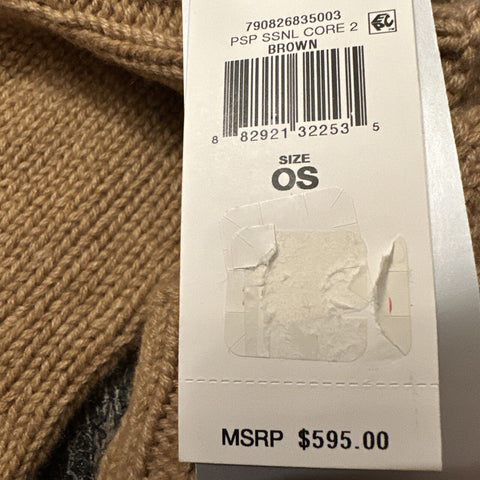 NWT $595 Ralph Lauren Purple Label Men’s Cashmere Gloves Brown One Size