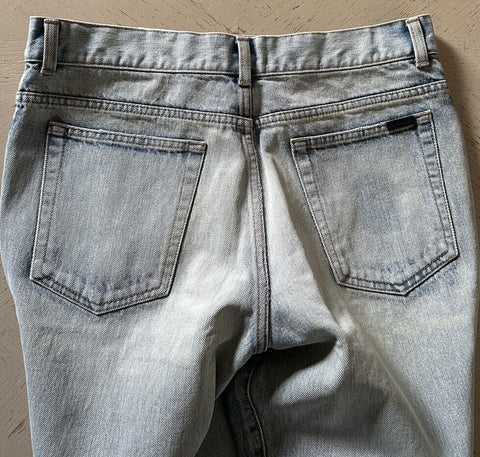NWT $790 Saint Laurent Men’s Jeans Carrot Pants LT Blue 32 US Italy
