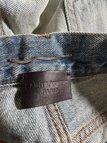 NWT $790 Saint Laurent Men’s Jeans Carrot Pants LT Blue 32 US Italy