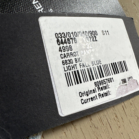 NWT $790 Saint Laurent Men’s Jeans Carrot Pants LT Blue 32 US Italy