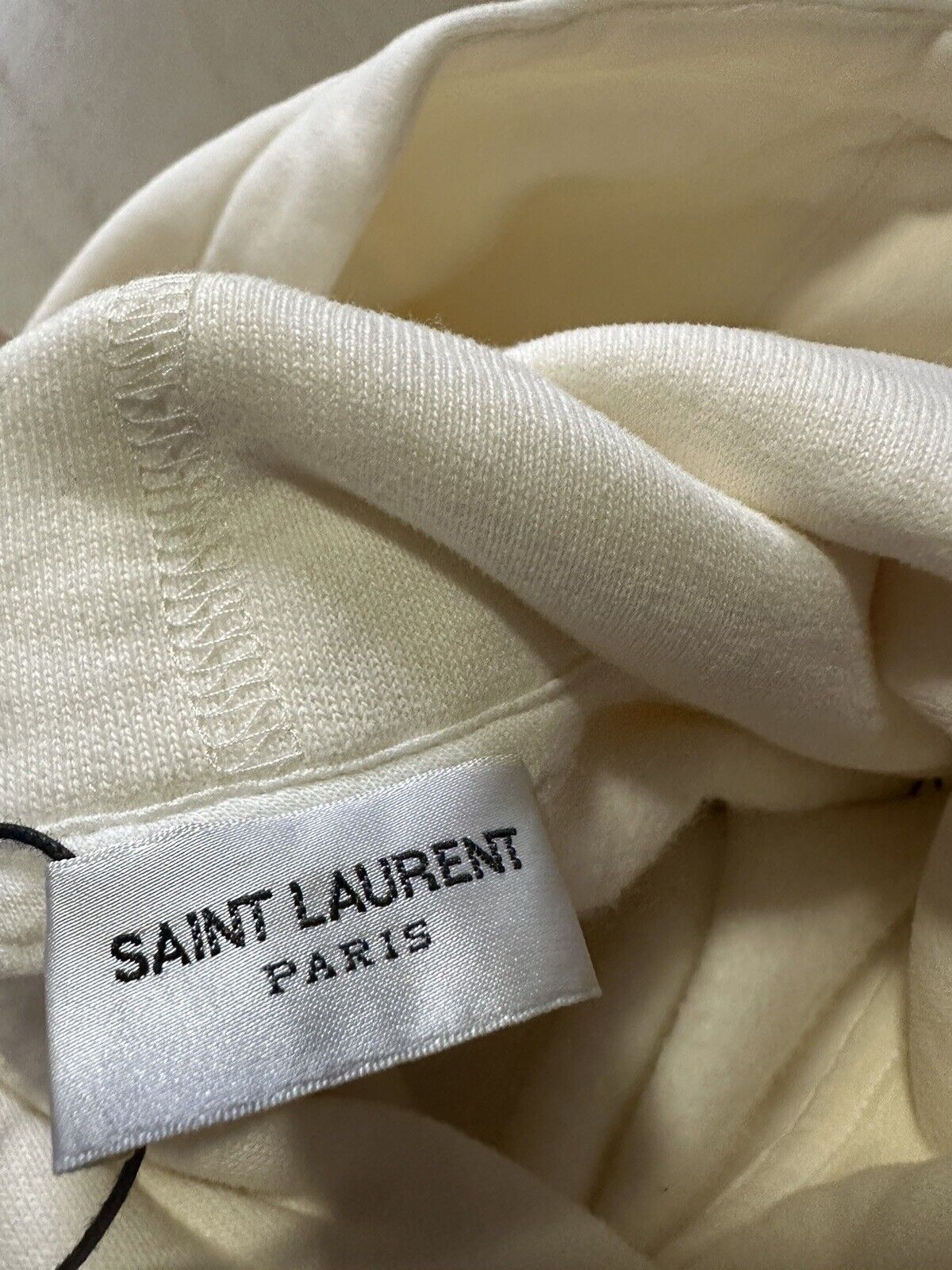 NWT Saint Laurent Paris City hoodie Pullover Off White Size M France