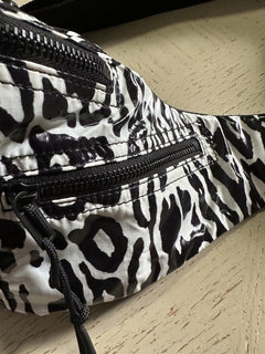 New Saint Laurent CROSSBODY BAG in leopard print nvlon Black/White