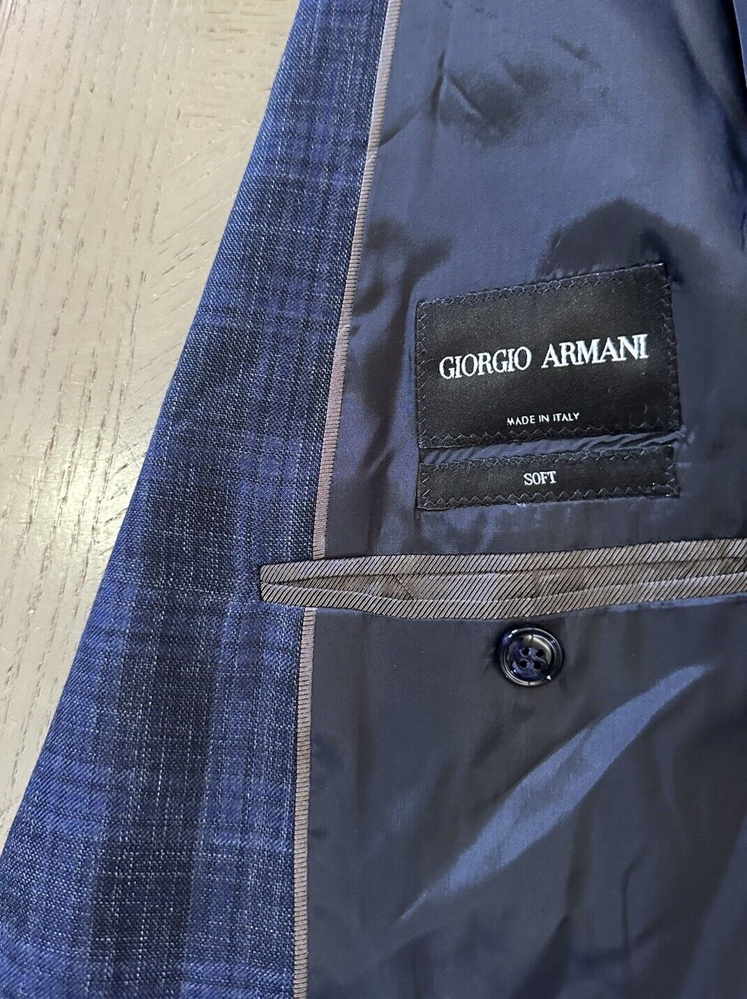 NWT $2495 Giorgio Armani Men’s Sport Coat Jacket Blazer Navy 38S US/48S Eu