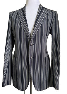 $2780 Gucci Tom Ford Men Iconic Sport Coat Blazer Navy/White 42R US/52R Eu