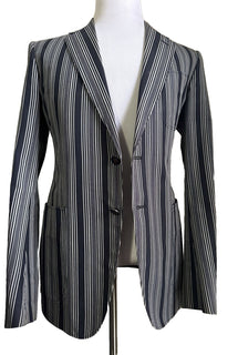 $2780 Gucci Tom Ford Men Iconic Sport Coat Blazer Navy/White 42R US/52R Eu