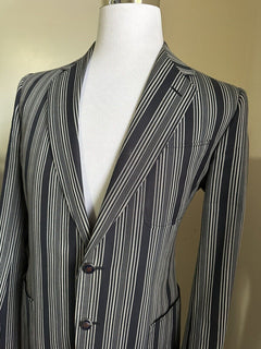 $2780 Gucci Tom Ford Men Iconic Sport Coat Blazer Navy/White 42R US/52R Eu