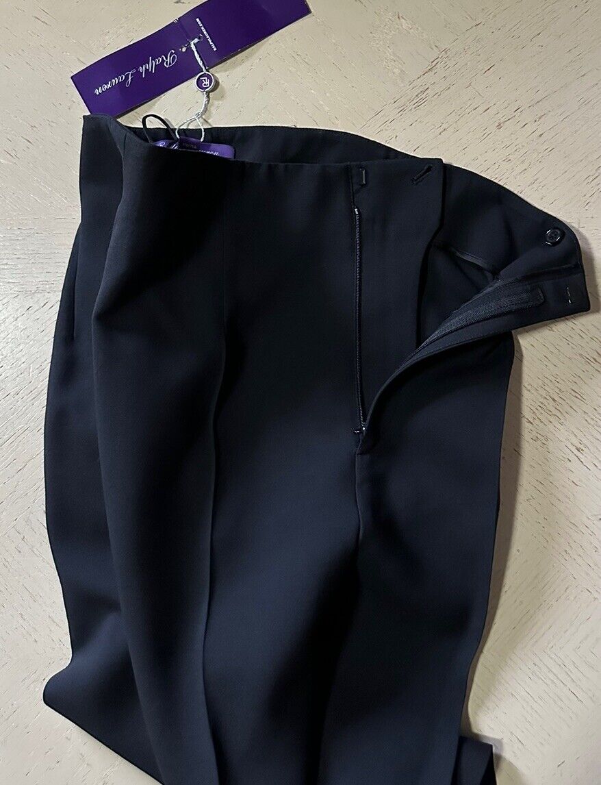 New $1090 Ralph Lauren Purple Label Women Dress Pants Black Size 8 US Italy