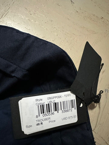 NWT $875 Giorgio Armani Men Linen/Cotton Jogging Cargo Pants Navy 32 US/48 Eu