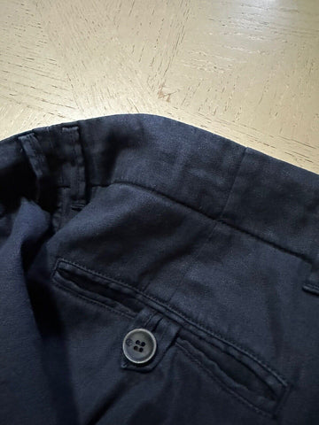 NWT $875 Giorgio Armani Men Linen/Cotton Jogging Cargo Pants Navy 32 US/48 Eu