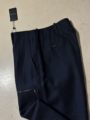 NWT $1195 Giorgio Armani Men’s Linen/Wool Pants Navy 32 US/48 Eu Italy