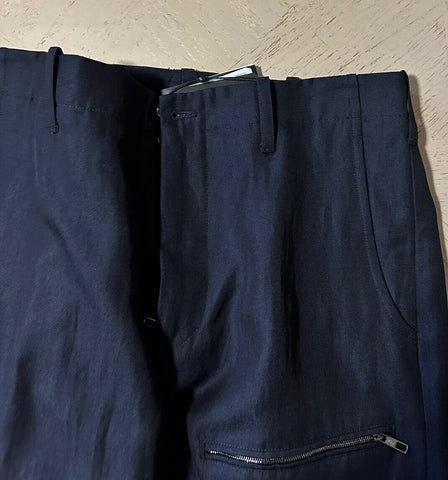 NWT $1195 Giorgio Armani Men’s Linen/Wool Pants Navy 32 US/48 Eu Italy