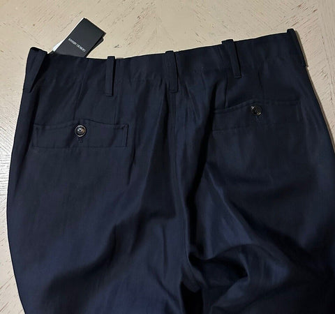 NWT $1195 Giorgio Armani Men’s Linen/Wool Pants Navy 32 US/48 Eu Italy