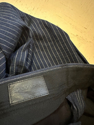 NWT $1195 Giorgio Armani Mens Pants Striped Blue 32 US/48 Eu Italy