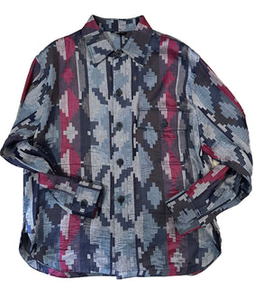 NWT $2195 Giorgio Armani Men Blazer Shirt Blue/Red/Multi 40 US/50 Eu Italy