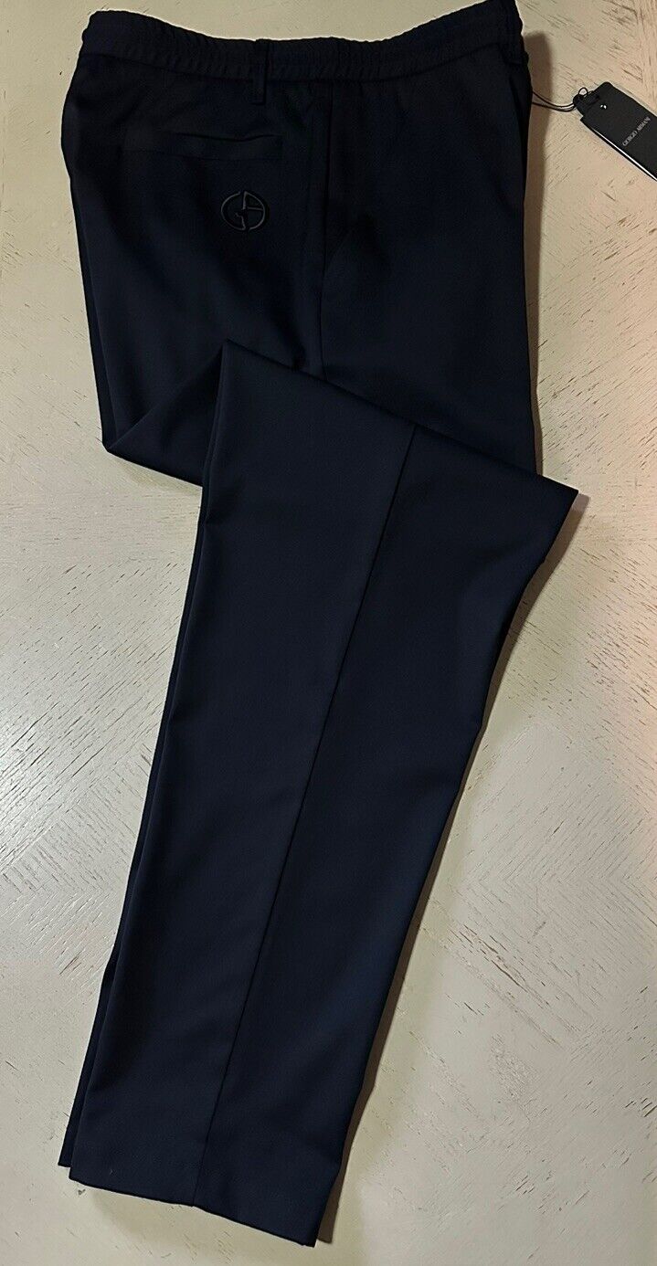 NWT $1025 Giorgio Armani Mens Drawstring Pants Black 32 US/48 Eu Italy