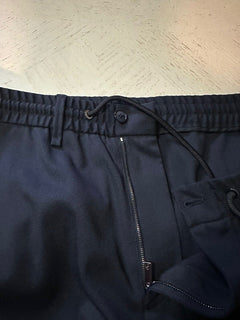 NWT $1025 Giorgio Armani Mens Drawstring Pants Black 32 US/48 Eu Italy
