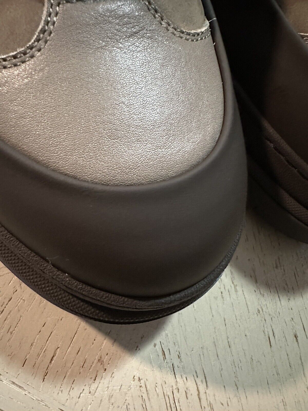NIB $1295 Brunello Cucinelli Men’s Leather/Suede Shoes Brown/Beige 9 US/42 Eu