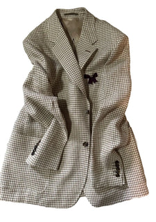NWT $2600 Gucci Men’s Linen Sport Coat Blazer Ivory/Beige 44R US/54R Eu