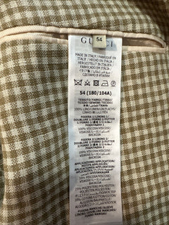 NWT $2600 Gucci Men’s Linen Sport Coat Blazer Ivory/Beige 44R US/54R Eu