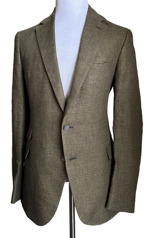 NWT $2995 Ralph Lauren Purple Label Men Linen  Sport Coat Blazer Green 44R US