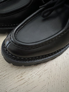 NIB $945 Saint Laurent Men Leather Shoes Black 12 US/45 Eu 687532
