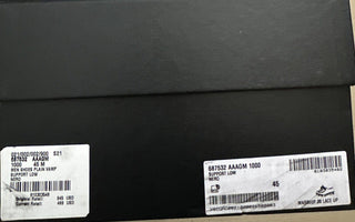 NIB $945 Saint Laurent Men Leather Shoes Black 12 US/45 Eu 687532