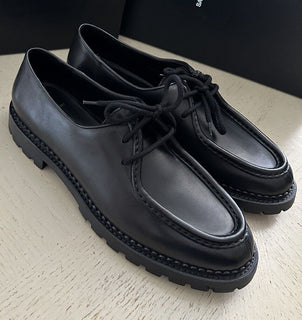 NIB $945 Saint Laurent Men Leather Shoes Black 12 US/45 Eu 687532