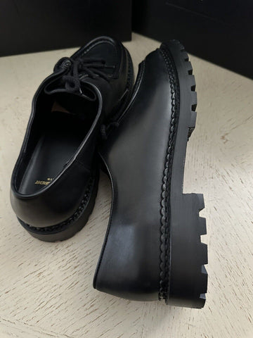 NIB $945 Saint Laurent Men Leather Shoes Black 12 US/45 Eu 687532