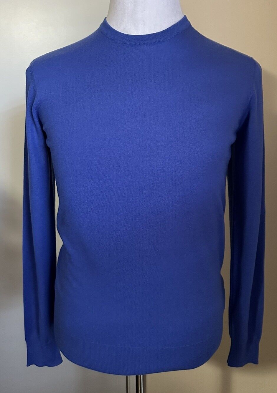 NWT $995 Ralph Lauren Purple Label Men Cashmere Crewneck Sweater Blue S Italy