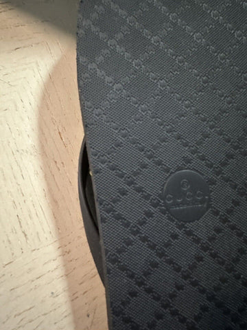 NIB Gucci Men SANDALS BLACK RUBBER FLIP FLOPS GG Logo Black 12.5 US/12 UK 659229