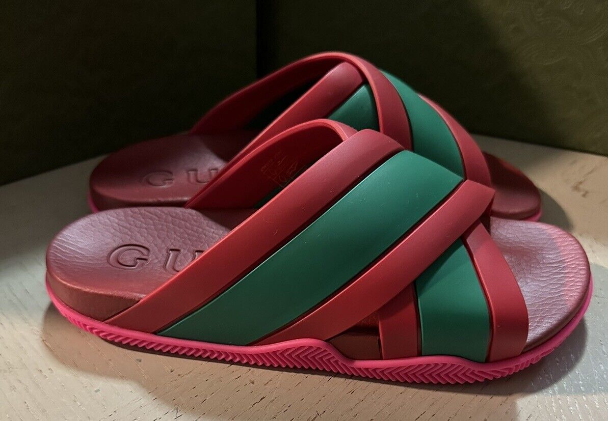 NIB Gucci Women’s Sandal Shoes LT Red/Green 6 US ( 36 Eu ) 627820