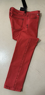 NWT $1895 Kiton Men Straight Leg Slim Fit Jeans Pants Red 34 US/50 Eu Italy