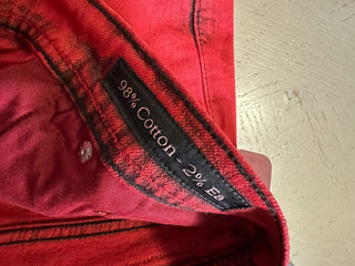 NWT $1895 Kiton Men Straight Leg Slim Fit Jeans Pants Red 34 US/50 Eu Italy