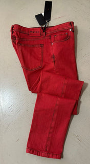 NWT $1895 Kiton Men Straight Leg Slim Fit Jeans Pants Red 34 US/50 Eu Italy