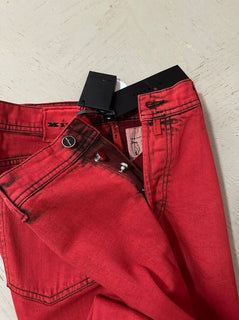 NWT $1895 Kiton Men Straight Leg Slim Fit Jeans Pants Red 34 US/50 Eu Italy