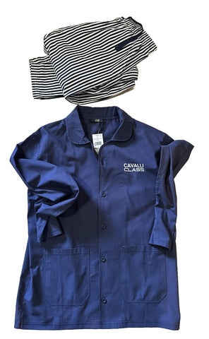 New Cavalli Class 2-Piece Pajama Set Color Blue Size M