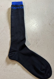 NWT $260 Fendi FF Logo Karligraphy Socks Black Size L  Italy