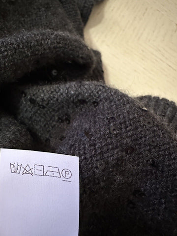 New $4495 Brunello Cucinelli Cashmere Blend Sweater Dress BLACK STONE Size S