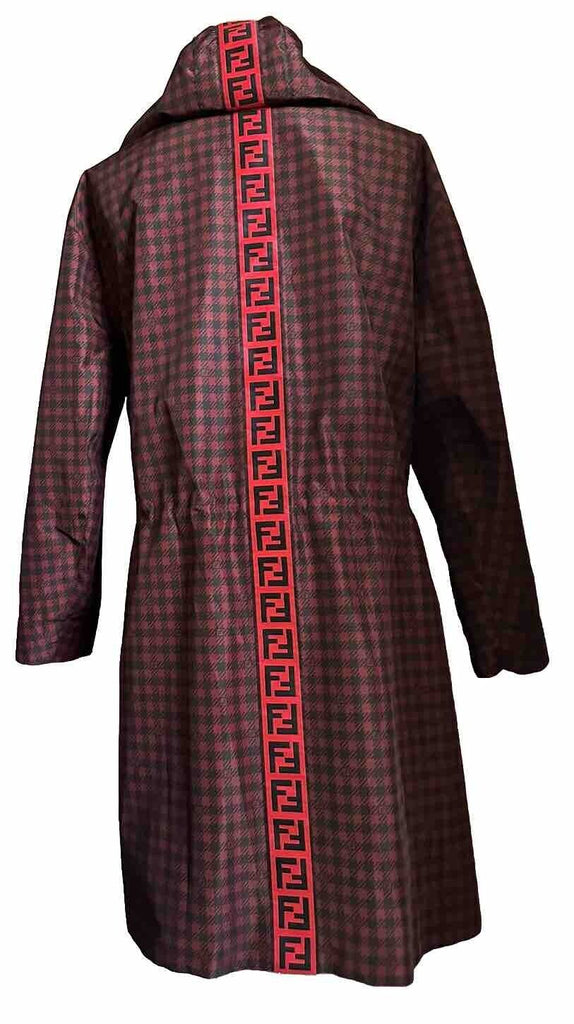 New $3290 Fendi Men’s Reversible Parka Coat Black/Red Size 40 US/50 Eu Italy