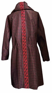 New $3290 Fendi Men’s Reversible Parka Coat Black/Red Size 40 US/50 Eu Italy