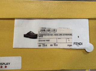 NIB $1250 Fendi Men’s Leather Sandal Shoes Color Coffee 10 US/9 UK 7D1576